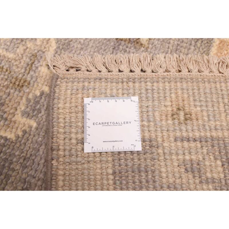 ECARPETGALLERY Hand-knotted Kavya Oushak Dark Grey Wool Rug - 7'11 x 9'10