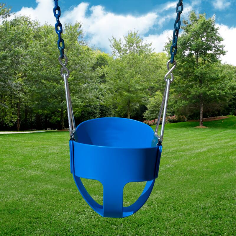 Swing-N-Slide Full Bucket Toddler Swing with Coated Chains