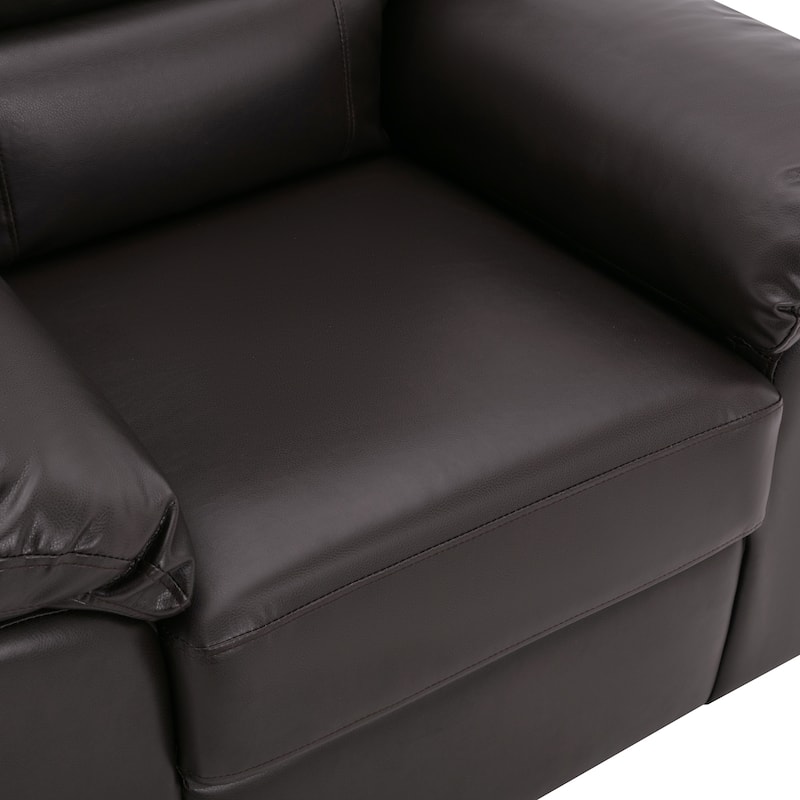 Morden Fort 3-Piece Faux Leather Sofa Set | Space-Saving Living Room Furniture