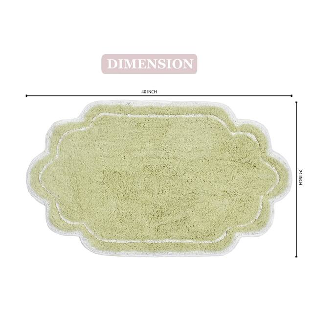 Home Weavers Allure Collection Absorbent Cotton, Machine Washable and Dry Bath Rugs