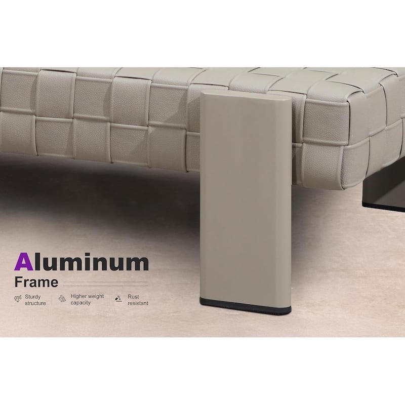 PURPLE LEAF Patio Lounge Chair Modern Outdoor Chaise Lounge Rattan Chaise Lounge Chairs