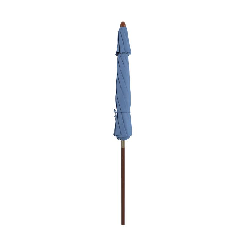 California Umbrella 9-ft. Round Marenti Wood-framed Olefin Patio Umbrella (No Base)