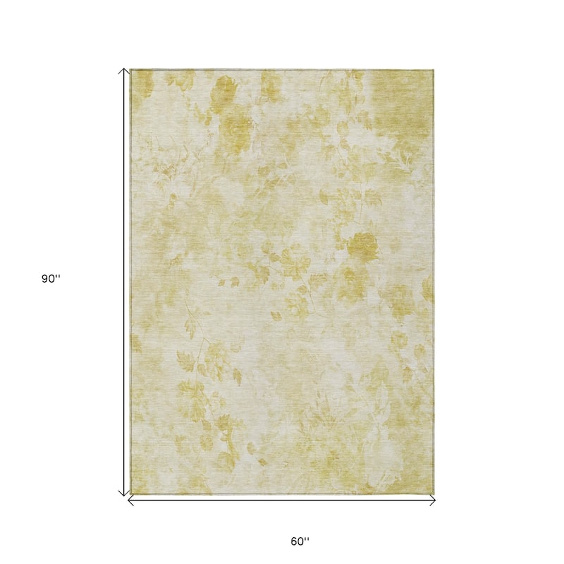HomeRoots Floral Transitional Rectangle Outdoor Rug
