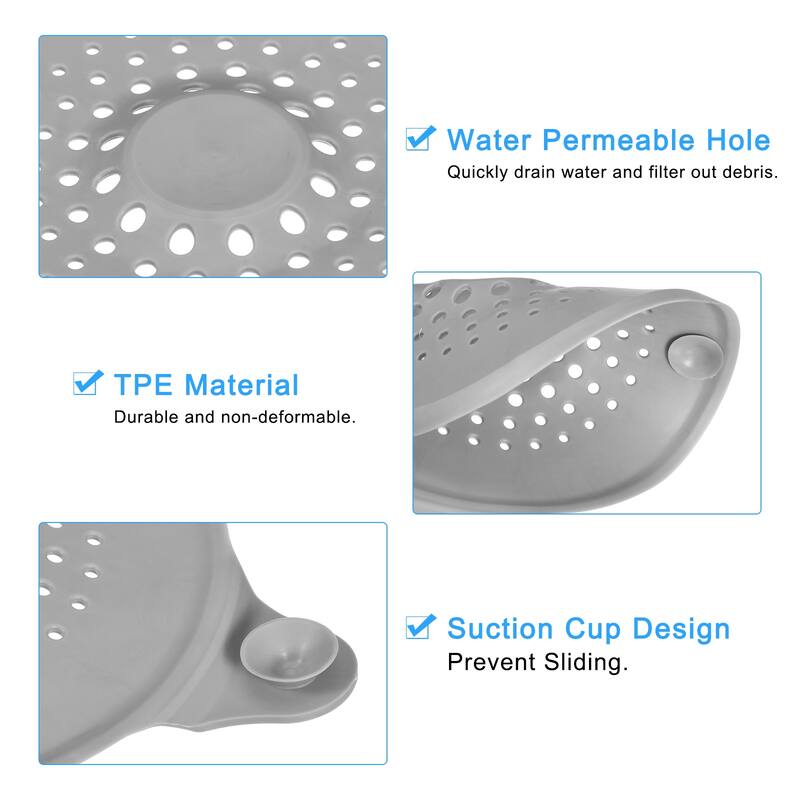 Hair Drain Catcher, 5.51inch Tub Drain Covers Protector with Handle