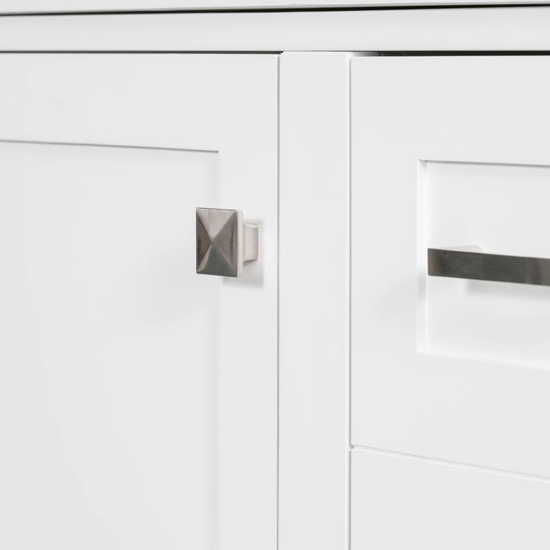 Single Sink Bathroom Vanity Cabinet, Vanity Base & Ceramic Sink Combo Set, 3 Drawers Bathroom Storage Cabinet, 30 Inch