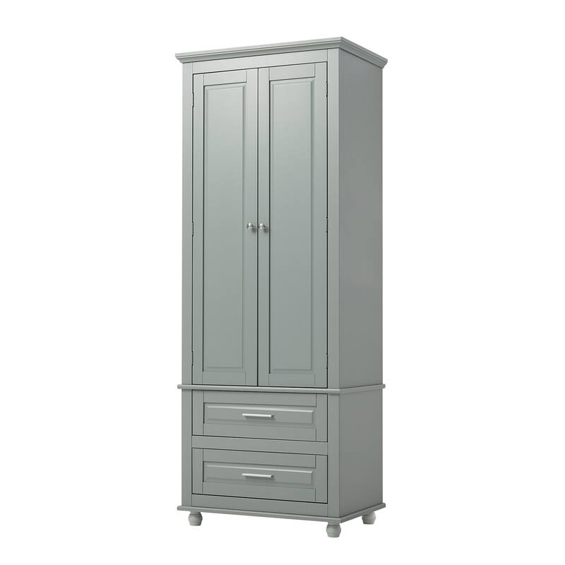 Merax Tall Storage Cabinet with Two Drawers