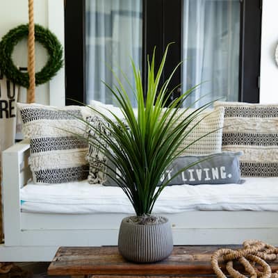 Potted Outdoor Artificial Grass Plant - 3' - Green
