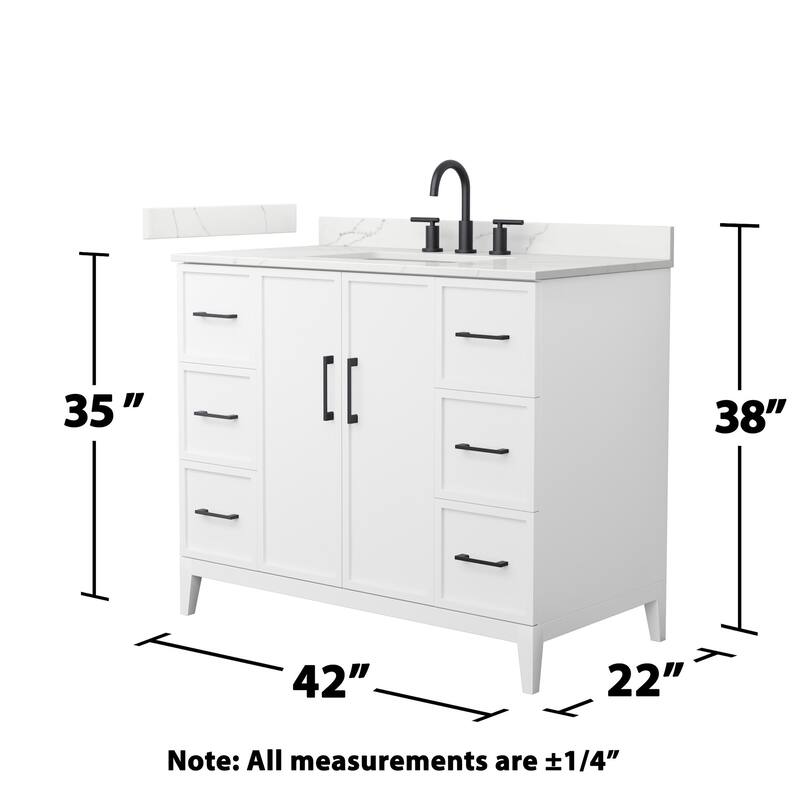 Wyndham Collection WCH717142S-QTZ-US3MXX Elan 42" Free Standing Single