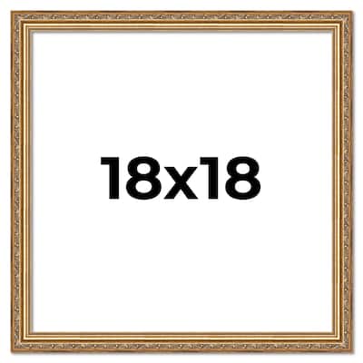 18x18 Frame Red Solid Wood Picture Frame Width 1.75 Inches | Interior Frame Depth 1 13/16 Inches