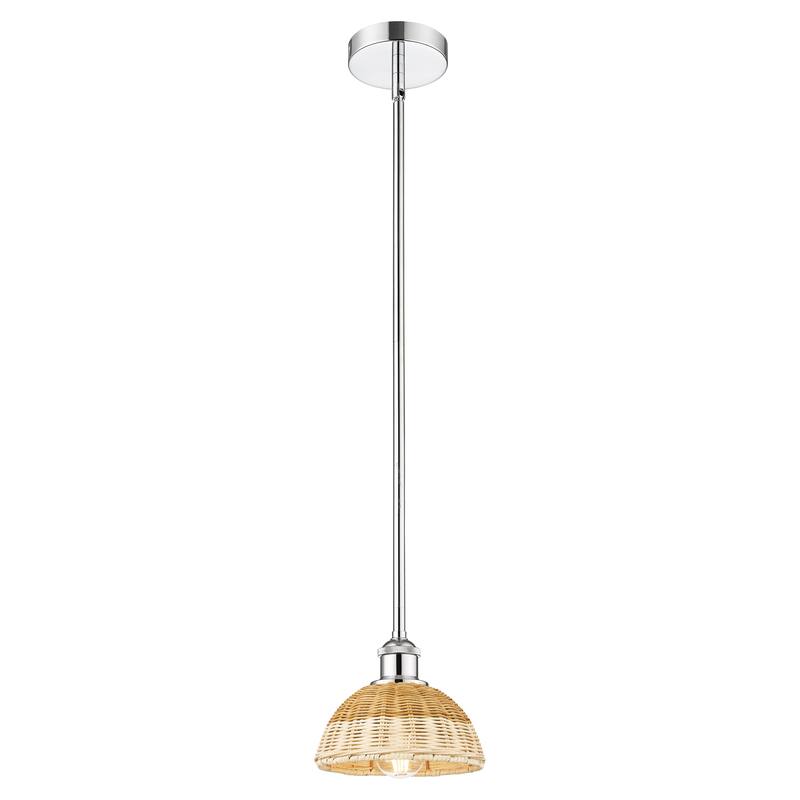 Innovations Lighting Endless Possibilities Edison - Bristol Natural II - 1 Light 8" Stem Hung Mini Pendant - Polished Chrome/Natural