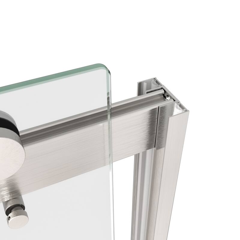60"W x 74"H Frameless Double Sliding Shower Door with 5/16" Tempered Glass - 60'' x 74''