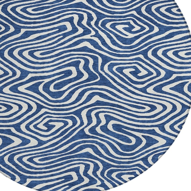 HomeRoots Abstract Transitional Rectangle Outdoor Rug