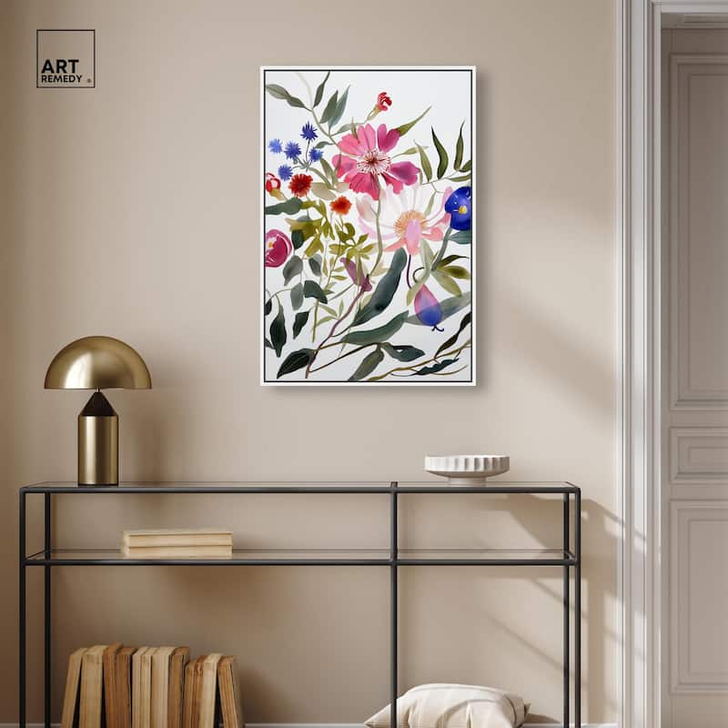 Watery Petals I Canvas by Art Remedy