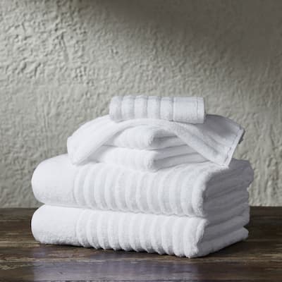 Linery Co Zero Twist Cotton Textured Bath Towel Set