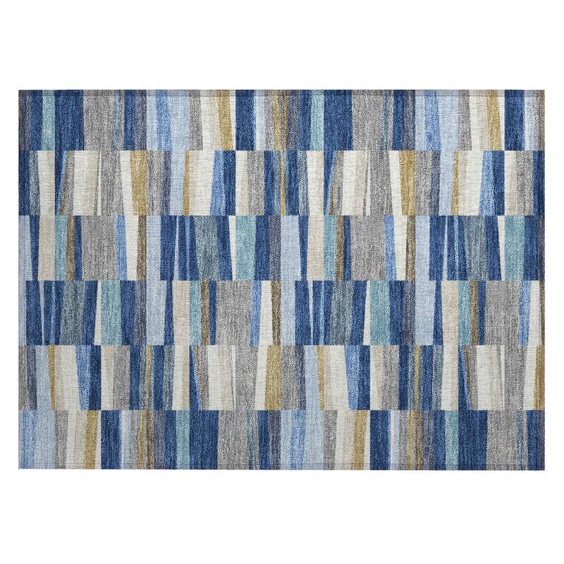 Machine Washable Indoor/ Outdoor Modern Antonito Chantille Rug