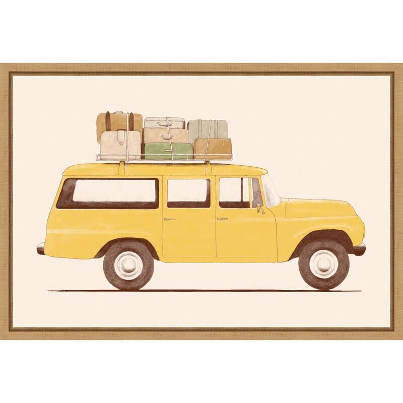 Summer Car by Florent Bodart (23 x 16 in.), Framed Canvas Wall Art Print