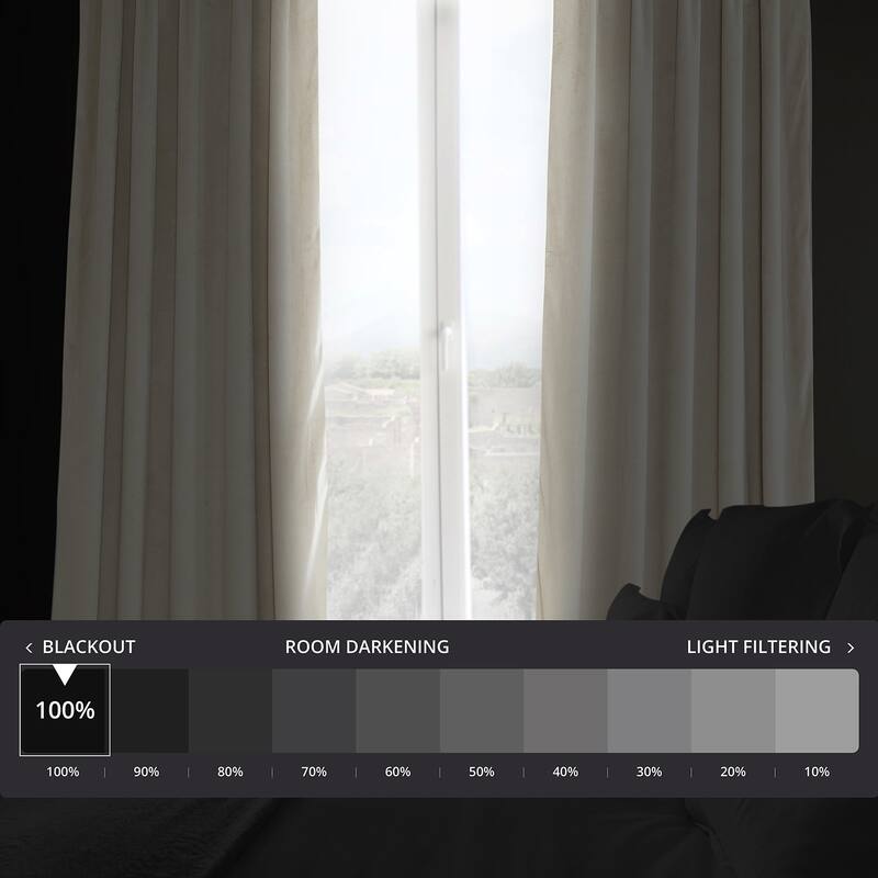 Exclusive Fabrics Signature Pleated Blackout Velvet Curtain (1 Panel)
