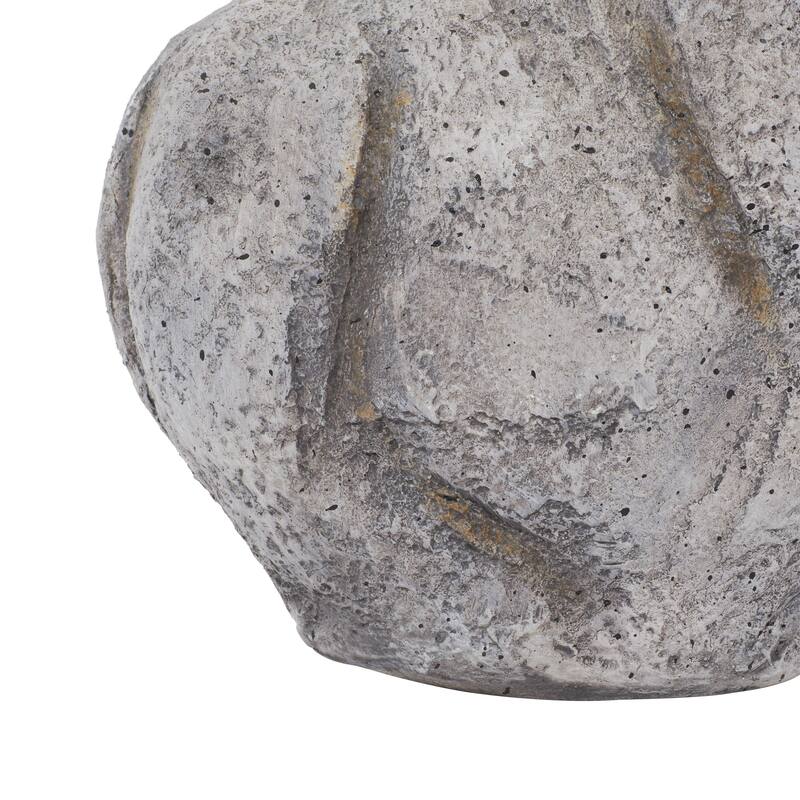 Polystone Cow Indoor Outdoor Garden Sculpture - Gray - Roche River Decor