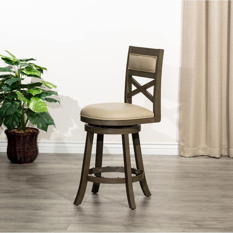DTY Indoor Living Meeker X-Back Swivel Stool