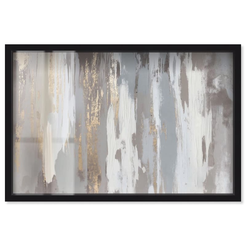 Flooding Gold II Shadowbox by Art Remedy - Black - 45" x 30"