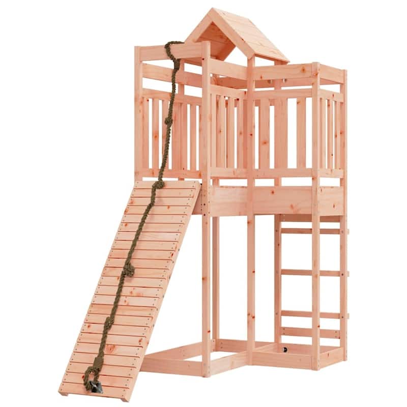 vidaXL Playhouse Outdoor Backyard Playground Set Playset with Climbing Wall