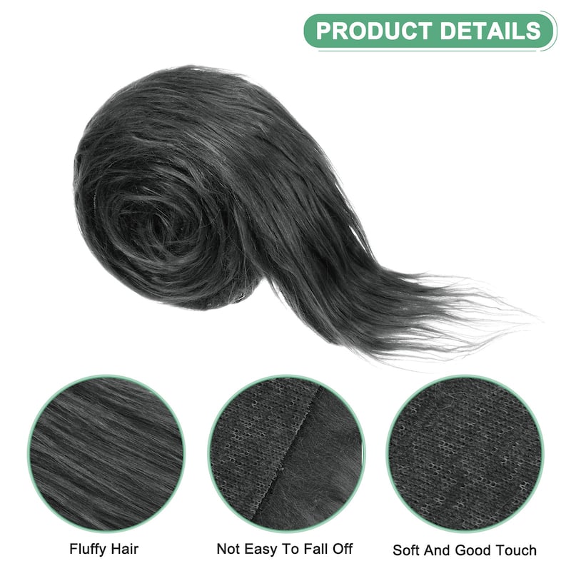 Faux Fur Fabric Precut Strips, for DIY Crafts Christmas - Black - 59x2 Inch