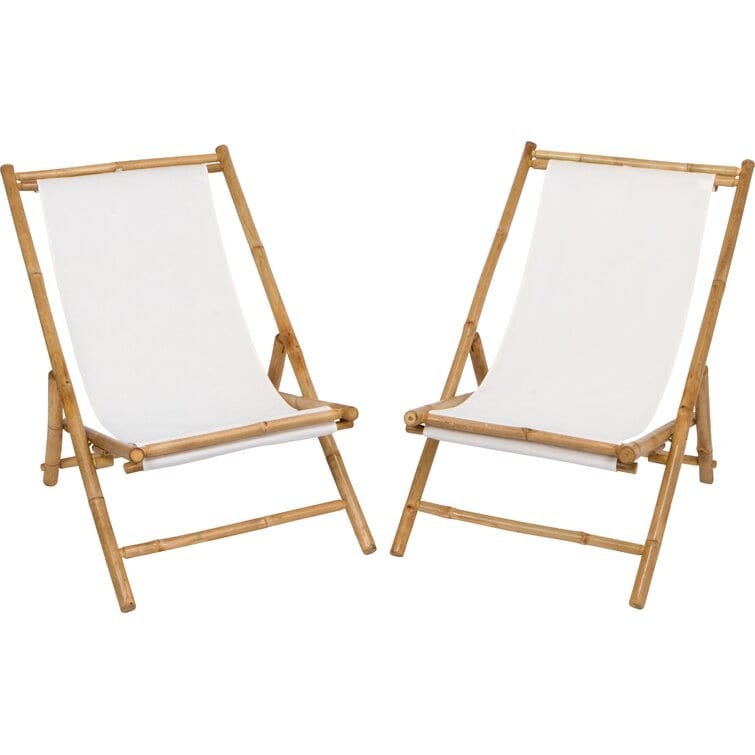 Bamboo folding beach chair sales