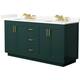 Option Green / Giotto Quartz Top / Brushed Gold Hardware