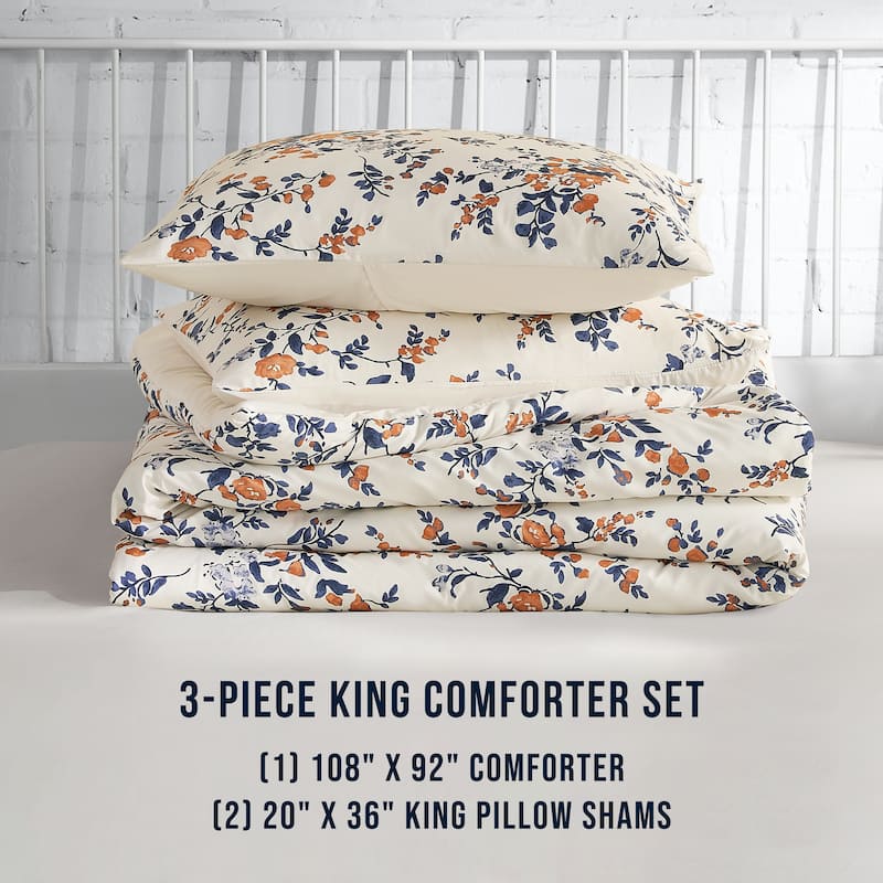 Lucky Brand Garden Bouquet Reversible Comforter Sets