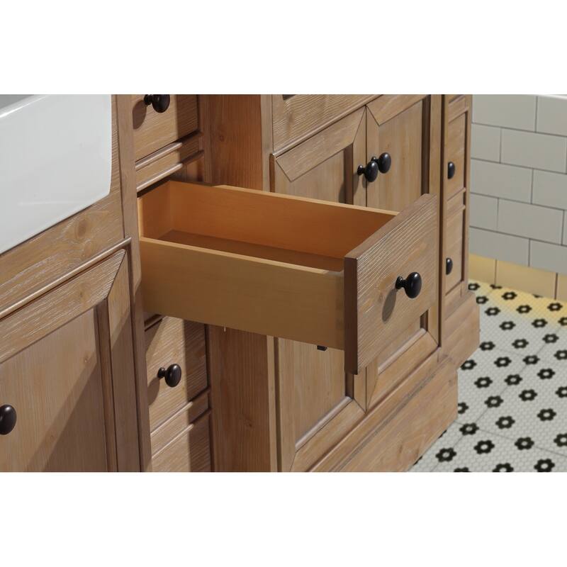 Ari Bath Kelly 84" Bathroom Vanity, Weathered Fir