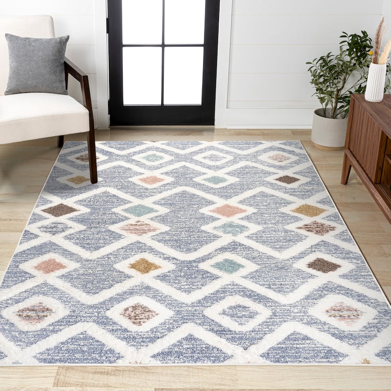 JONATHAN Y Pia Tropical Leaves Area Rug - 5 X 8