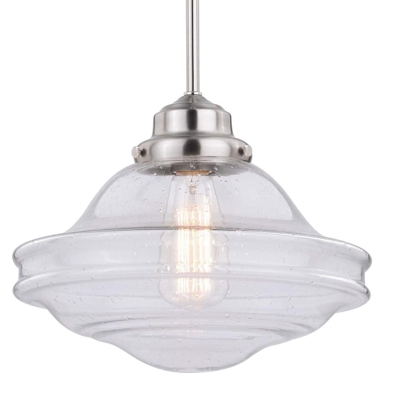 Bellevue Kash Single Light 12" Wide Pendant with A Glass Shade