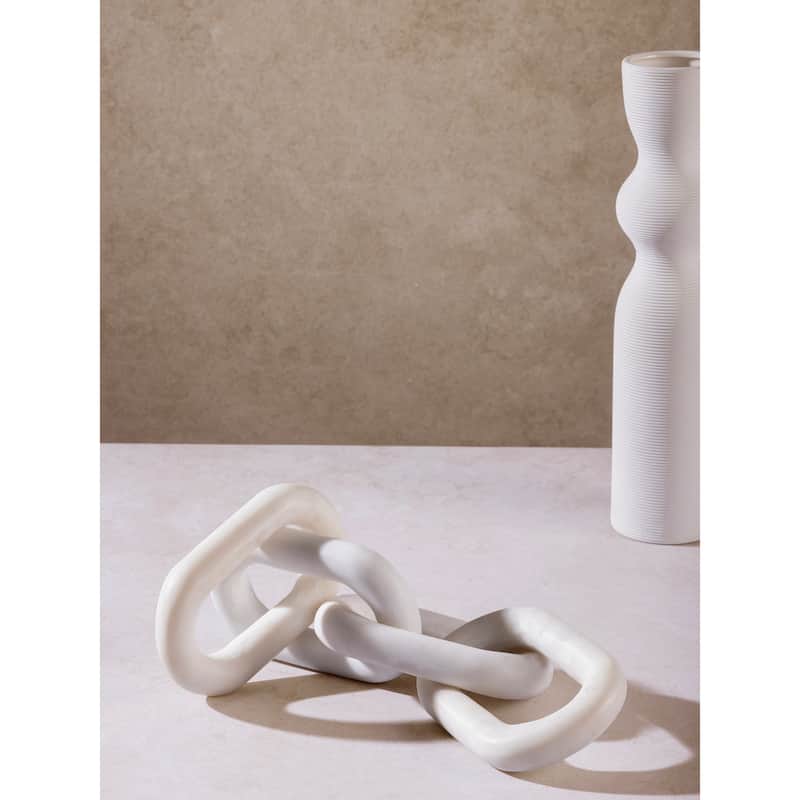 Eternity Marble Links Decorative Chain - White