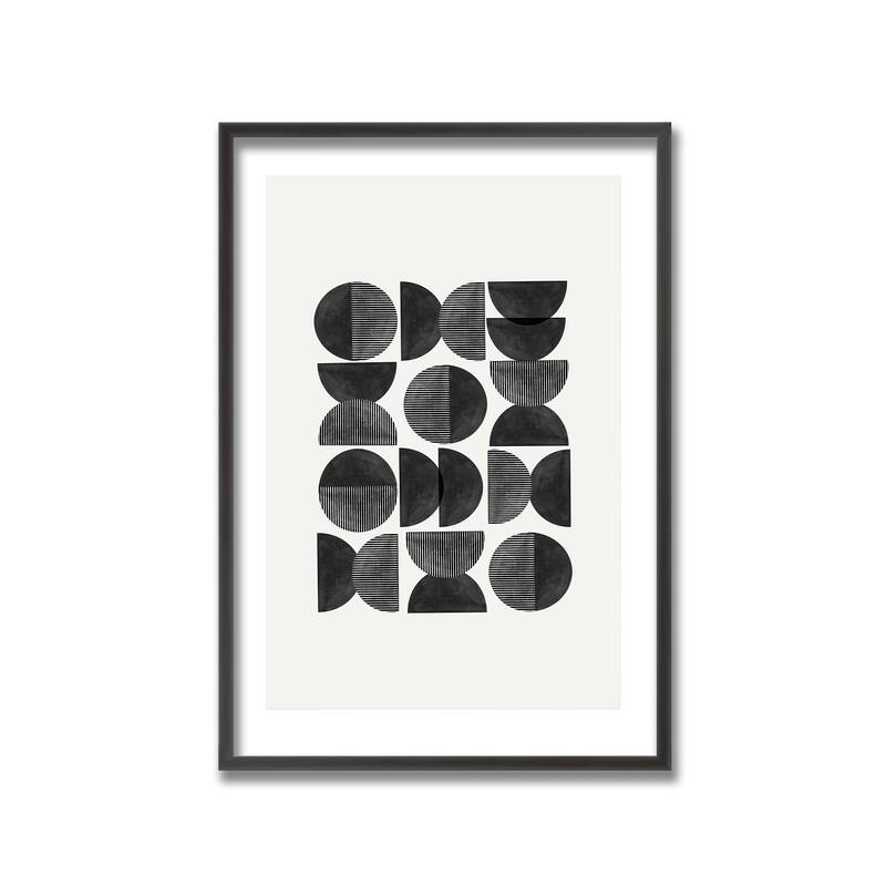"Mid Century, Geometric" Framed Print Wall Art by The Miuus Studio