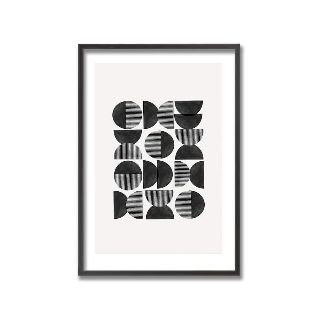 "Mid Century, Geometric" Framed Print Wall Art by The Miuus Studio