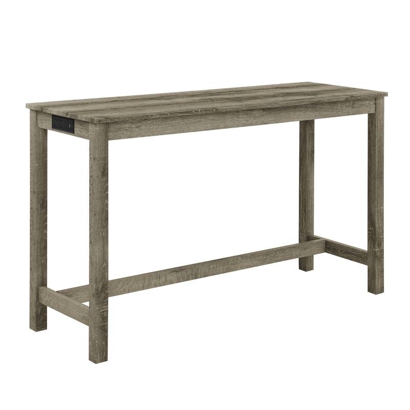 Bar Table, Dining Table, Sofa Table with Power Outlet, 3 Upholstered Stools, 4 Piece Bar Table and Chair Set