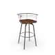 Option Brown Distressed Wood / Glossy Grey Metal
