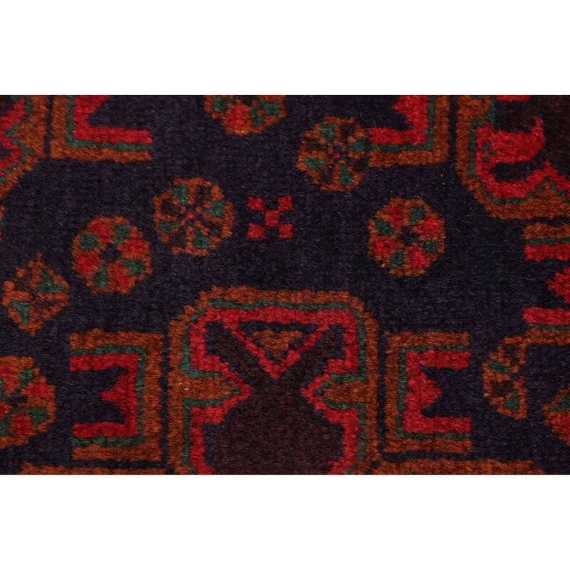 ECARPETGALLERY Hand-knotted Teimani Dark Navy Wool Rug - 3'10 x 6'3