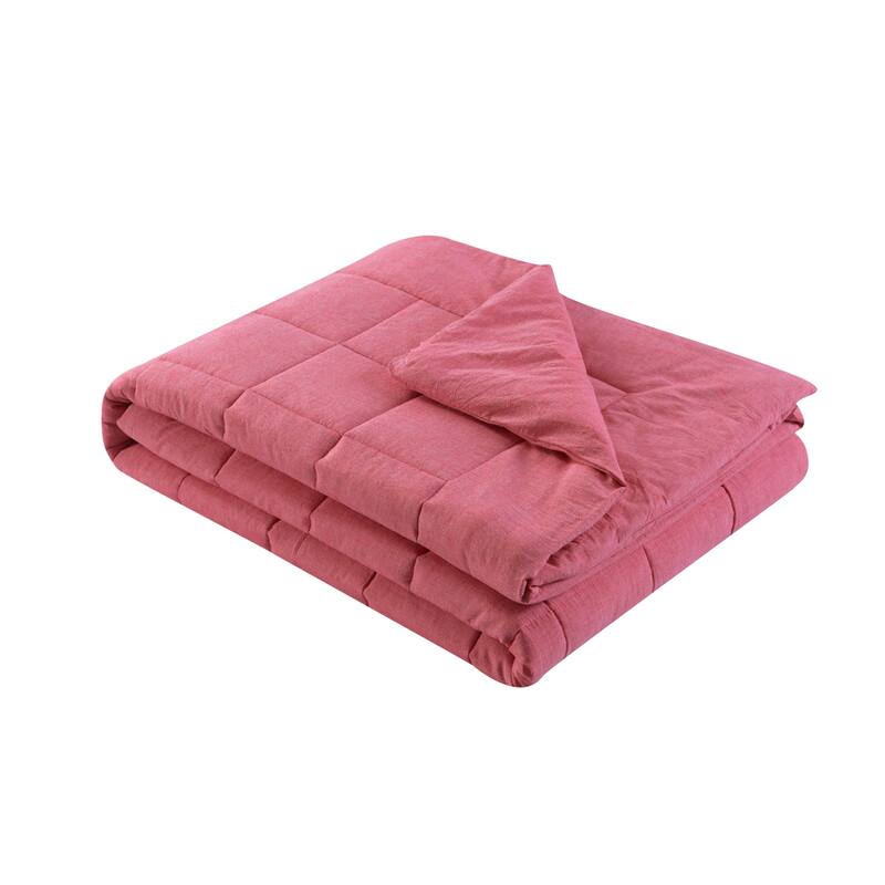 Messy Bed Solid Color Soft Washed Cotton Bed Blanket