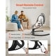 preview thumbnail 6 of 8, Grey Foldable Electric Baby Swing with Music 5 Gentle Swing Speeds and 3 Adjustable Seat - 28.35" L x 24.8" W x 18.5"-27.17" H