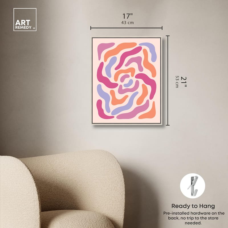 Petals Floral Form Canvas by Art Remedy