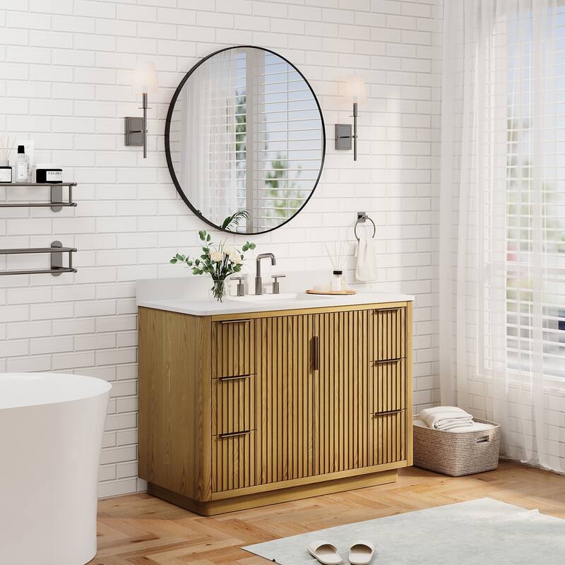 Modern Bathroom Wall Mounted Anodized Aluminum Framed Wall Vanity Mirror