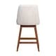 preview thumbnail 26 of 176, Amalie Upholstered Bar Stool, Swivel Counter Height Stool with Solid Wood Frame