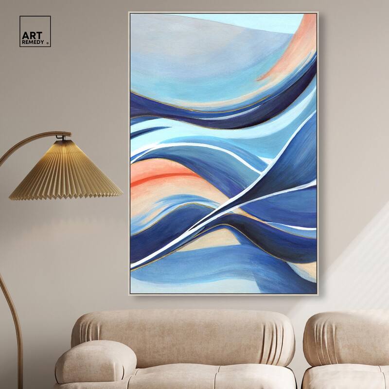 Glowing Blue II Canvas by Art Remedy