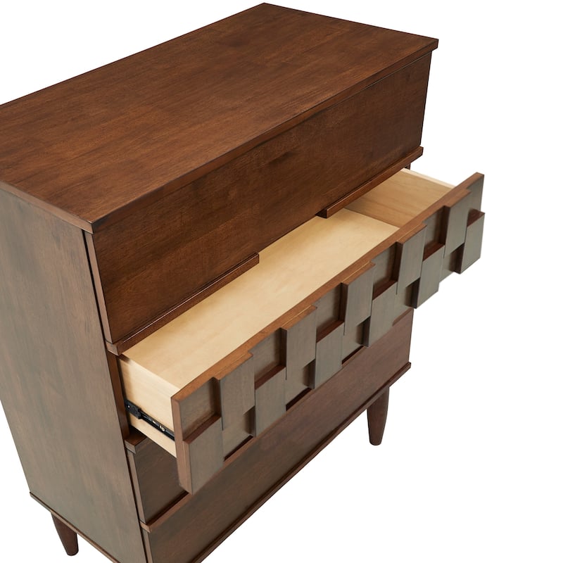 Kieran Mid-Century Wood 4-Drawer Chest by iNSPIRE Q Modern