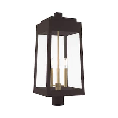 Livex Lighting Oslo 3 Light 25" Tall Outdoor Single Head Post Light