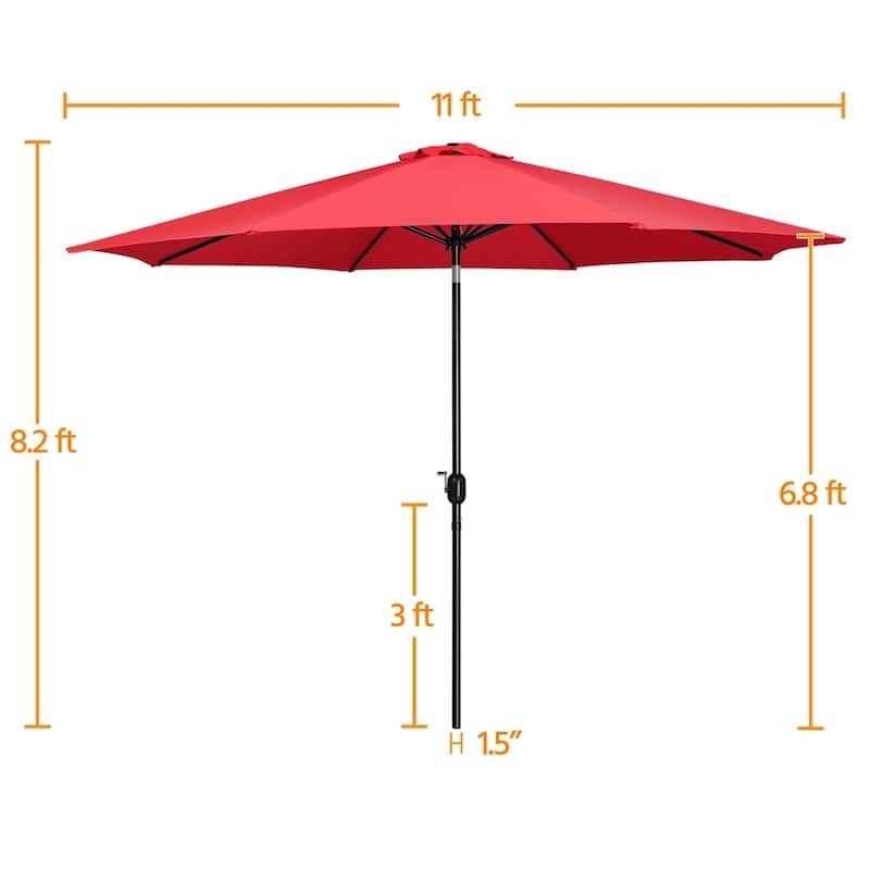 Yaheetech 11FT Patio Umbrella Market Umbrella for Outdoors