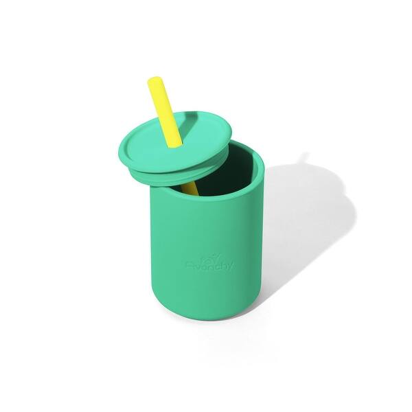 slide 2 of 13, 8 oz Medium Sippy Cup and Straw Silicone Silicone|Green