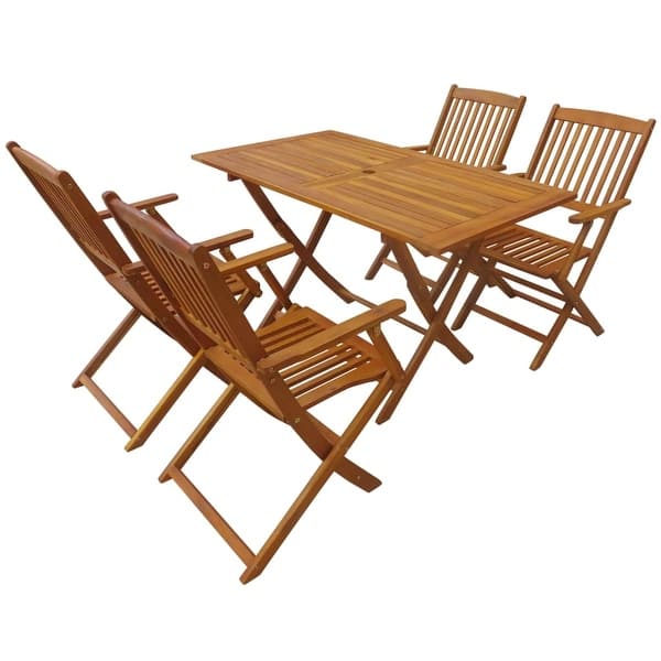 Wood Folding Outdoor Table And Chairs  . Ideal For Banquet Halls, Schools, Businesses, Recreational Facilities And So Much More.