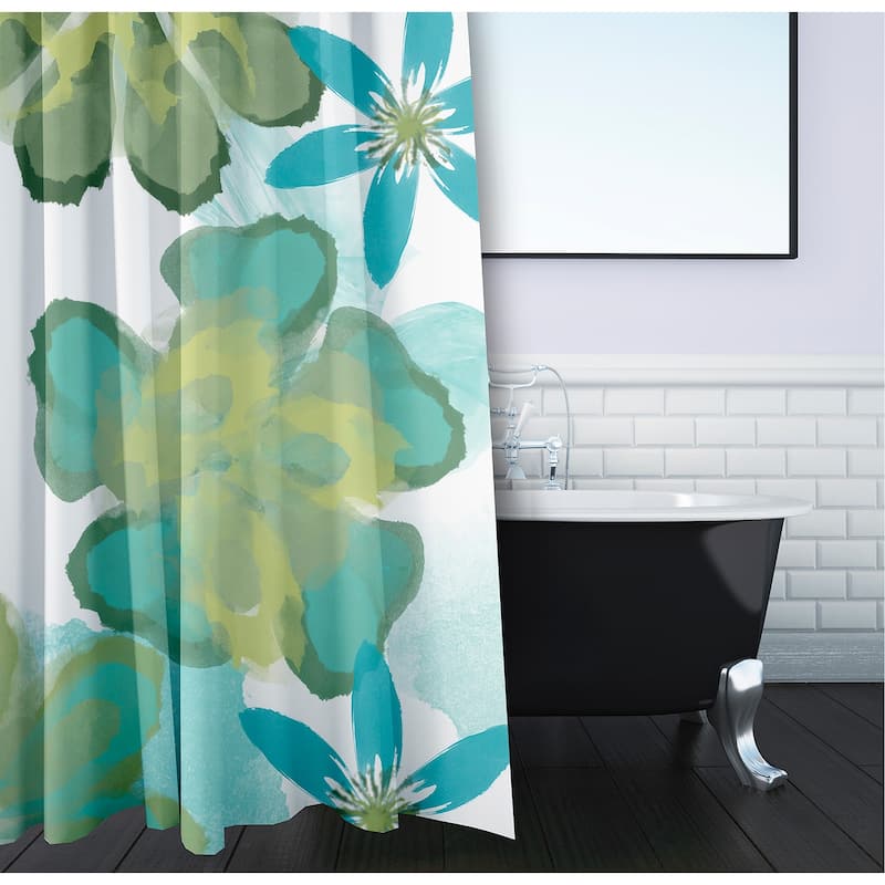 Ani Floral Print Shower Curtain